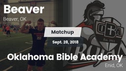 Matchup: Beaver vs. Oklahoma Bible Academy 2018
