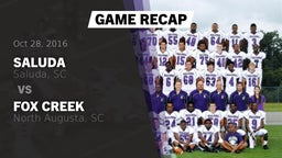 Recap: Saluda  vs. Fox Creek  2016