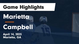 Marietta  vs Campbell  Game Highlights - April 14, 2023