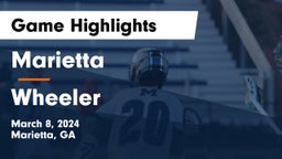 Marietta  vs Wheeler Game Highlights - March 8, 2024