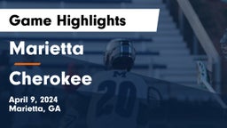 Marietta  vs Cherokee  Game Highlights - April 9, 2024