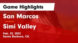 San Marcos  vs Simi Valley Game Highlights - Feb. 23, 2022