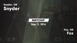 Matchup: Snyder vs. Fox  2016