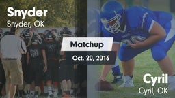 Matchup: Snyder vs. Cyril  2016