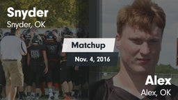 Matchup: Snyder vs. Alex  2016