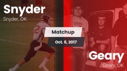Matchup: Snyder vs. Geary  2017