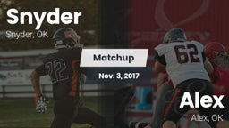 Matchup: Snyder vs. Alex  2017