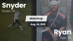 Matchup: Snyder vs. Ryan  2018