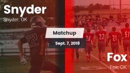 Matchup: Snyder vs. Fox  2018