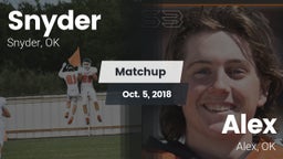 Matchup: Snyder vs. Alex  2018