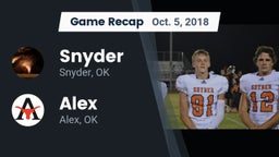 Recap: Snyder  vs. Alex  2018