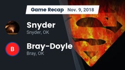Recap: Snyder  vs. Bray-Doyle  2018