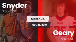 Matchup: Snyder vs. Geary  2019