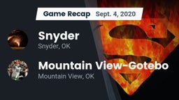 Recap: Snyder  vs. Mountain View-Gotebo  2020