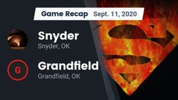 Recap: Snyder  vs. Grandfield  2020