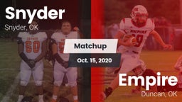 Matchup: Snyder vs. Empire  2020