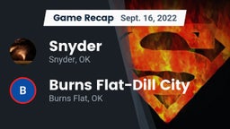 Recap: Snyder  vs. Burns Flat-Dill City  2022