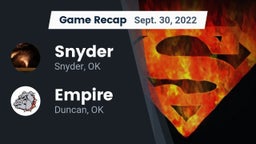 Recap: Snyder  vs. Empire  2022