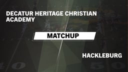 Matchup: Decatur Heritage Chr vs. Hackleburg  2016