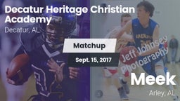 Matchup: Decatur Heritage Chr vs. Meek  2017