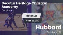 Matchup: Decatur Heritage Chr vs. Hubbard  2017