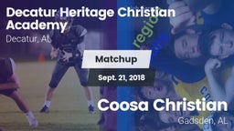 Matchup: Decatur Heritage Chr vs. Coosa Christian  2018