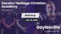 Matchup: Decatur Heritage Chr vs. Gaylesville  2018