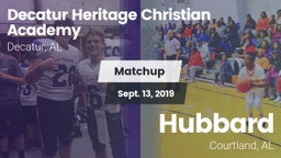 Matchup: Decatur Heritage Chr vs. Hubbard  2019