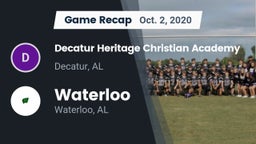 Recap: Decatur Heritage Christian Academy  vs. Waterloo  2020