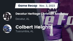 Recap: Decatur Heritage Christian Academy  vs. Colbert Heights  2023