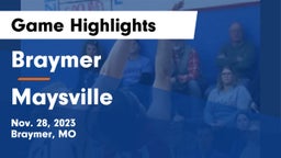 Braymer  vs Maysville  Game Highlights - Nov. 28, 2023