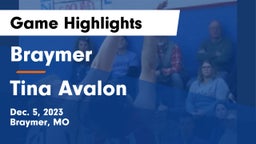 Braymer  vs Tina Avalon  Game Highlights - Dec. 5, 2023