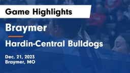 Braymer  vs Hardin-Central Bulldogs Game Highlights - Dec. 21, 2023