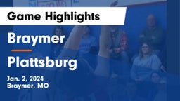 Braymer  vs Plattsburg  Game Highlights - Jan. 2, 2024