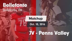 Matchup: Bellefonte vs. JV - Penns Valley 2016