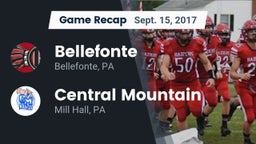Recap: Bellefonte  vs. Central Mountain  2017