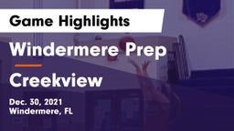 Windermere Prep  vs Creekview  Game Highlights - Dec. 30, 2021