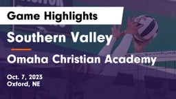 Southern Valley  vs Omaha Christian Academy  Game Highlights - Oct. 7, 2023