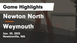 Newton North  vs Weymouth  Game Highlights - Jan. 20, 2023