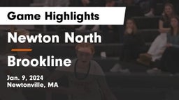 Newton North  vs Brookline  Game Highlights - Jan. 9, 2024