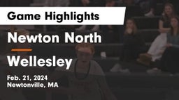 Newton North  vs Wellesley  Game Highlights - Feb. 21, 2024