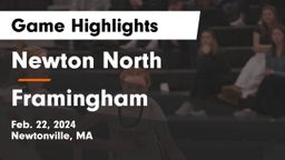 Newton North  vs Framingham  Game Highlights - Feb. 22, 2024