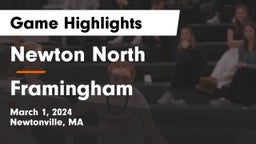 Newton North  vs Framingham  Game Highlights - March 1, 2024