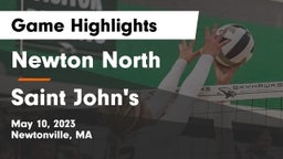 Newton North  vs Saint John's  Game Highlights - May 10, 2023