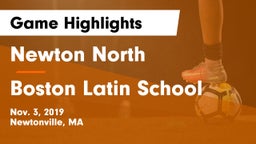 Newton North  vs Boston Latin School Game Highlights - Nov. 3, 2019