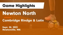 Newton North  vs Cambridge Rindge & Latin  Game Highlights - Sept. 30, 2023