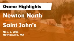 Newton North  vs Saint John's  Game Highlights - Nov. 6, 2023