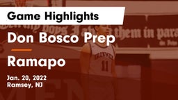 Don Bosco Prep  vs Ramapo  Game Highlights - Jan. 20, 2022
