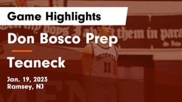 Don Bosco Prep  vs Teaneck  Game Highlights - Jan. 19, 2023