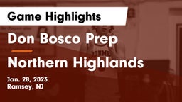 Don Bosco Prep  vs Northern Highlands  Game Highlights - Jan. 28, 2023